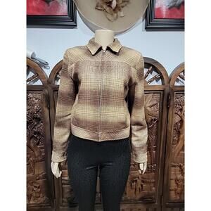Votre Nom Collection Made France Sz 2 Dressy Metallic Gold Brown GEO Jacket #W5